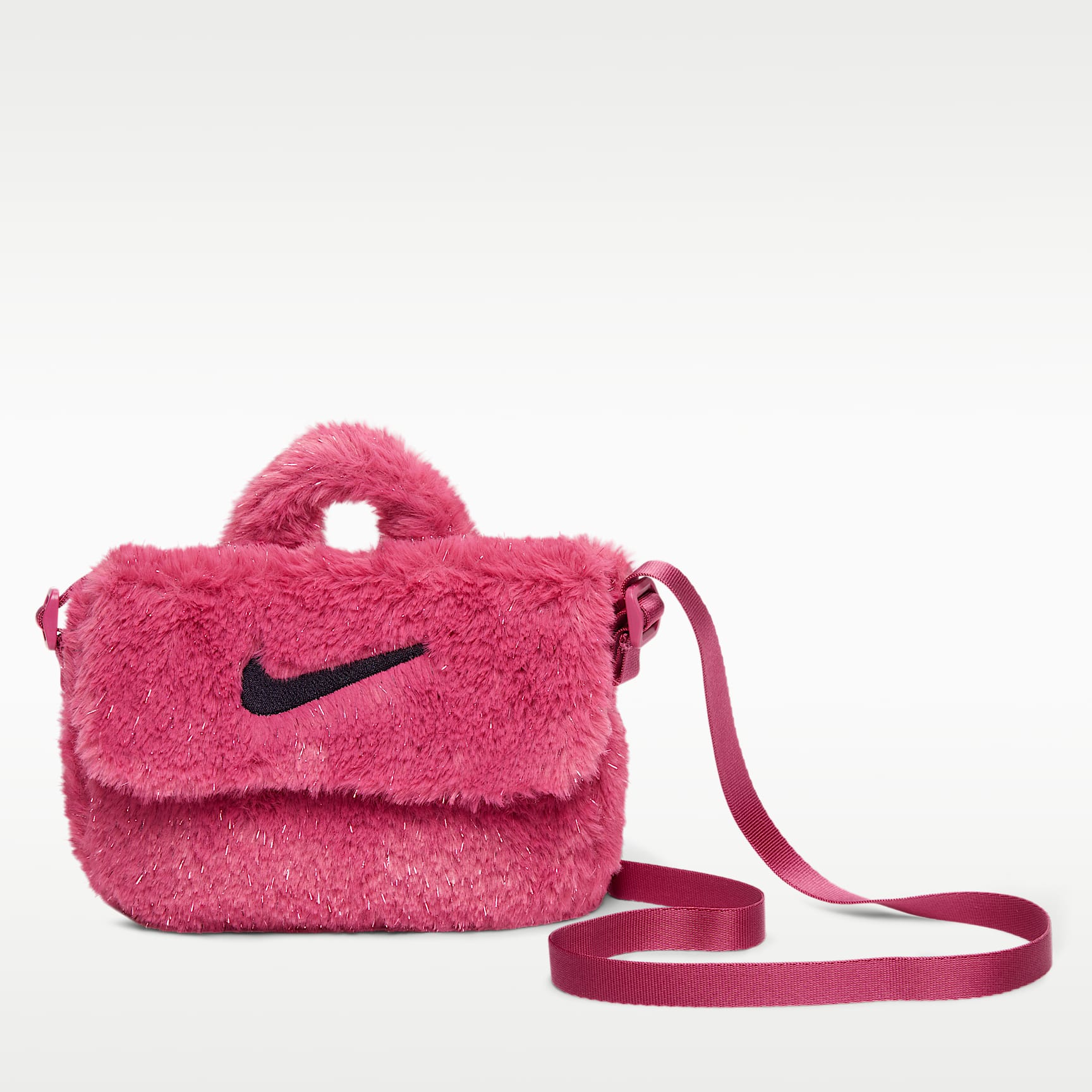Nike Older Kids' Faux Fur Cross-Body Bag (1L). Nike LU